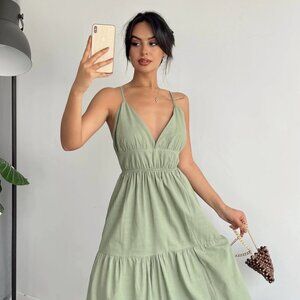 CMFSHN WOMEN GREEN DRESS